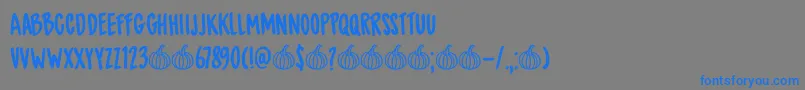 DkSpicedPumpkin Font – Blue Fonts on Gray Background