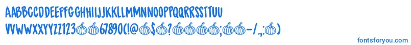 DkSpicedPumpkin Font – Blue Fonts on White Background