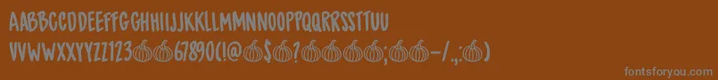 DkSpicedPumpkin Font – Gray Fonts on Brown Background