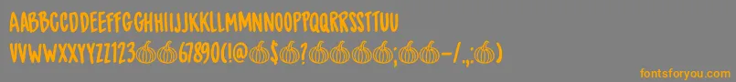 Шрифт DkSpicedPumpkin – оранжевые шрифты на сером фоне