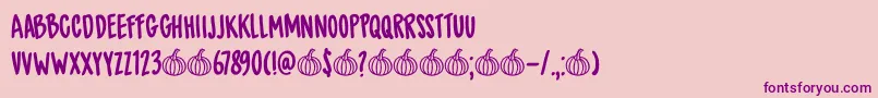 DkSpicedPumpkin Font – Purple Fonts on Pink Background