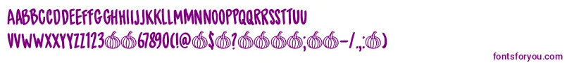 DkSpicedPumpkin Font – Purple Fonts on White Background