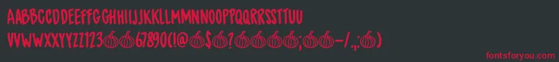 DkSpicedPumpkin Font – Red Fonts on Black Background