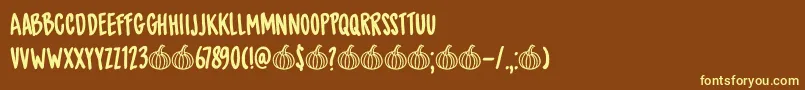 DkSpicedPumpkin Font – Yellow Fonts on Brown Background