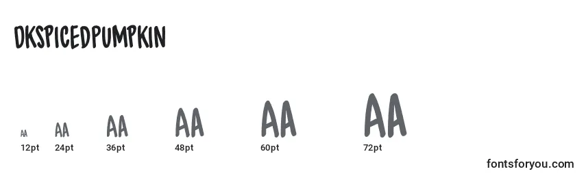 DkSpicedPumpkin Font Sizes