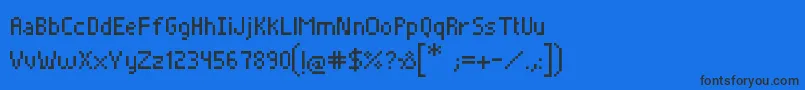 Pixelade Font – Black Fonts on Blue Background