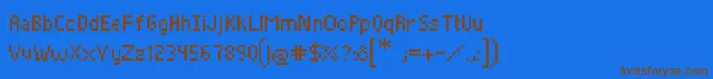 Pixelade Font – Brown Fonts on Blue Background