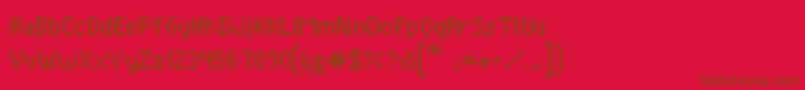 Шрифт Pixelade – коричневые шрифты на красном фоне