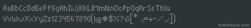 Шрифт Pixelade – серые шрифты на чёрном фоне