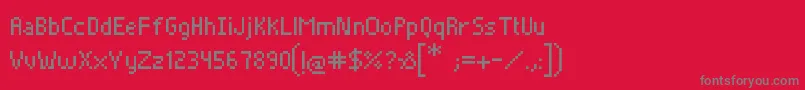 Pixelade Font – Gray Fonts on Red Background
