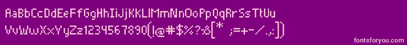 Pixelade Font – Pink Fonts on Purple Background