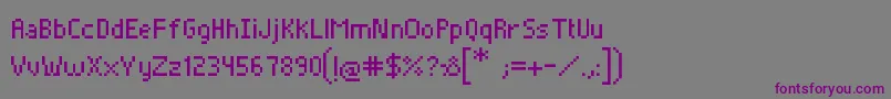 Pixelade Font – Purple Fonts on Gray Background