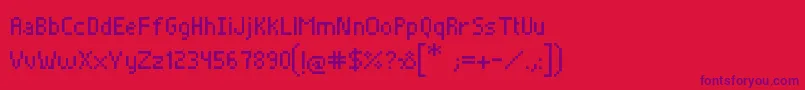 Pixelade Font – Purple Fonts on Red Background