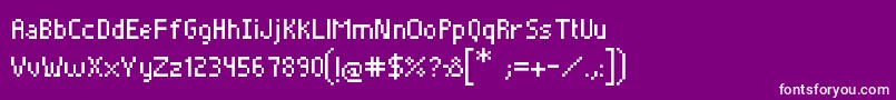 Pixelade Font – White Fonts on Purple Background