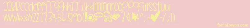 Winnersparade Font – Yellow Fonts on Pink Background