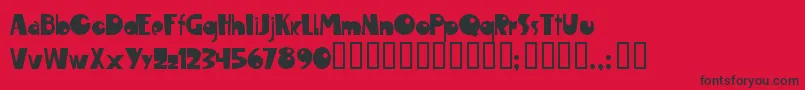 Maroc ffy Font – Black Fonts on Red Background