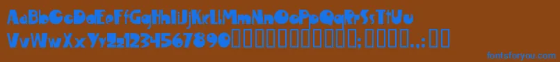 Maroc ffy Font – Blue Fonts on Brown Background