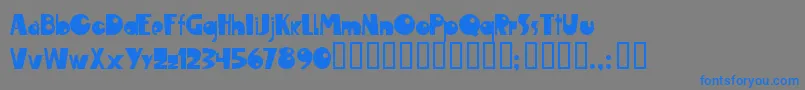 Maroc ffy Font – Blue Fonts on Gray Background