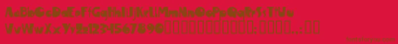 Czcionka Maroc ffy – brązowe czcionki na czerwonym tle