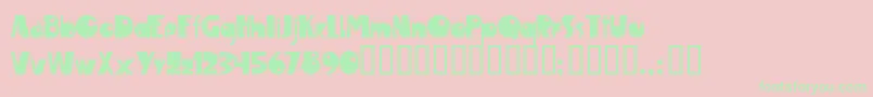 Maroc ffy Font – Green Fonts on Pink Background