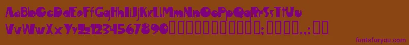 Шрифт Maroc ffy – фиолетовые шрифты на коричневом фоне