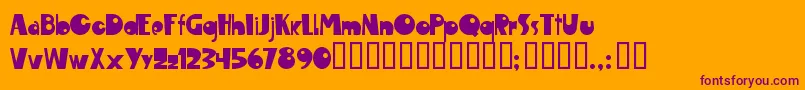 Шрифт Maroc ffy – фиолетовые шрифты на оранжевом фоне