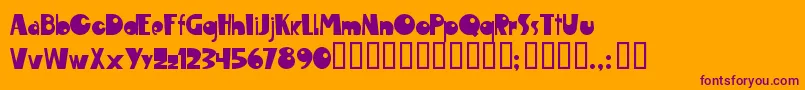 Maroc ffy Font – Purple Fonts on Orange Background