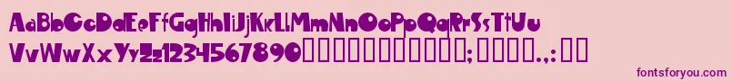Maroc ffy Font – Purple Fonts on Pink Background