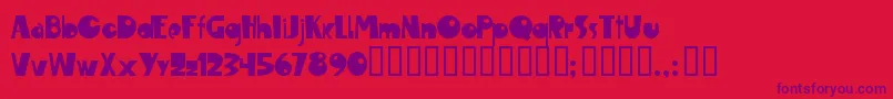 Maroc ffy-Schriftart – Violette Schriften auf rotem Hintergrund
