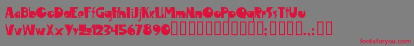 Maroc ffy Font – Red Fonts on Gray Background