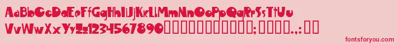 Maroc ffy Font – Red Fonts on Pink Background