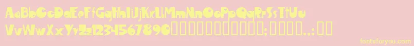 Maroc ffy Font – Yellow Fonts on Pink Background