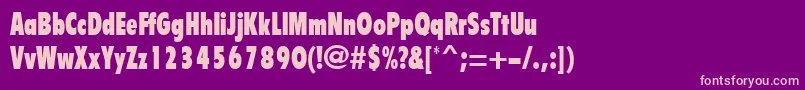 BulletinRegular Font – Pink Fonts on Purple Background