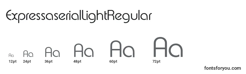 Размеры шрифта ExpressaserialLightRegular
