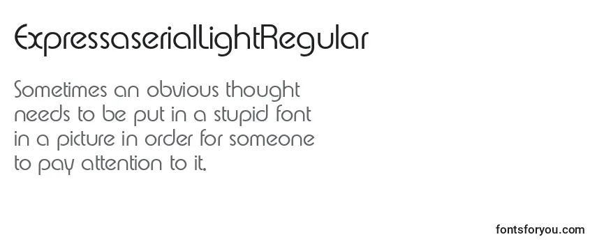 ExpressaserialLightRegular Font