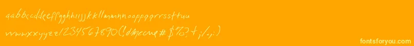 Dlylehand Font – Yellow Fonts on Orange Background