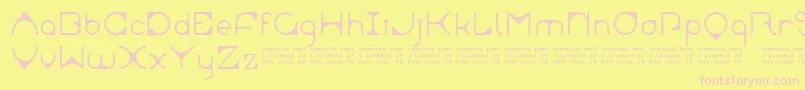 LeonardianSample Font – Pink Fonts on Yellow Background