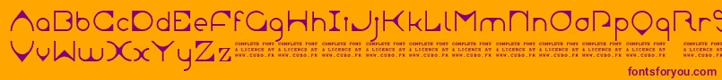 LeonardianSample Font – Purple Fonts on Orange Background