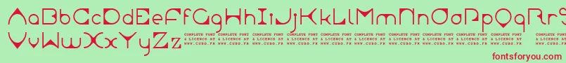 LeonardianSample Font – Red Fonts on Green Background