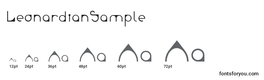 LeonardianSample Font Sizes