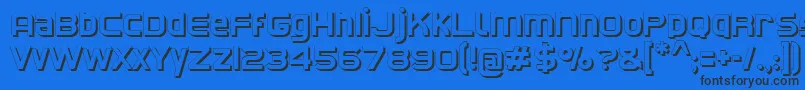 CatNorthShadow Font – Black Fonts on Blue Background