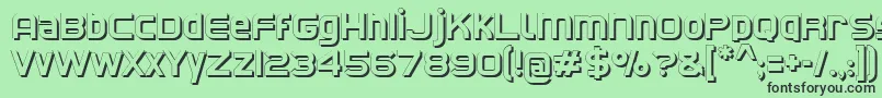 CatNorthShadow Font – Black Fonts on Green Background