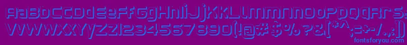 CatNorthShadow Font – Blue Fonts on Purple Background