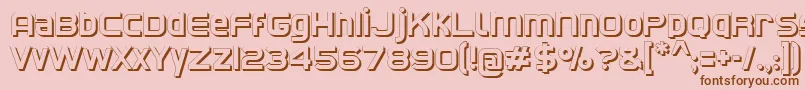 CatNorthShadow Font – Brown Fonts on Pink Background