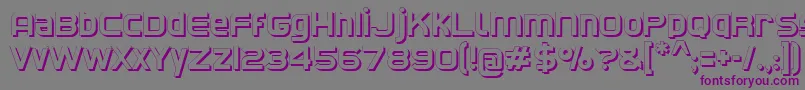 Шрифт CatNorthShadow – фиолетовые шрифты на сером фоне