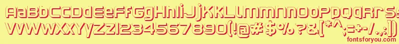 CatNorthShadow Font – Red Fonts on Yellow Background