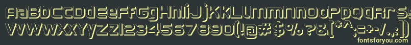 CatNorthShadow Font – Yellow Fonts on Black Background