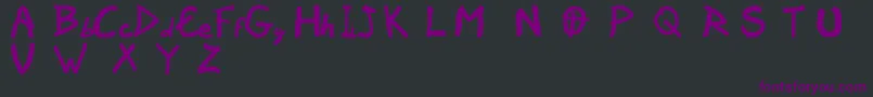 Шрифт Vaudoo – фиолетовые шрифты на чёрном фоне