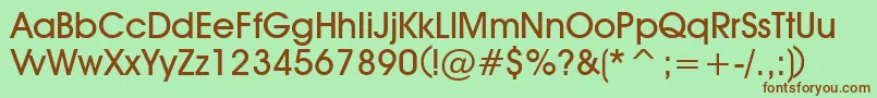 DeckerBold Font – Brown Fonts on Green Background