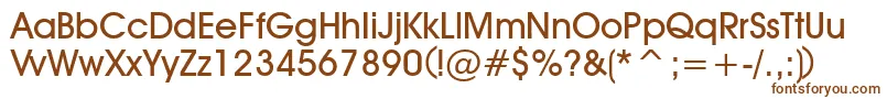 DeckerBold-fontti – ruskeat fontit valkoisella taustalla